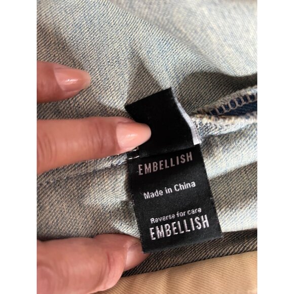 Unisex "Embellish" Custom Painted Distressed Denim Jacket With Painted Graphics - Picture 11 of 16